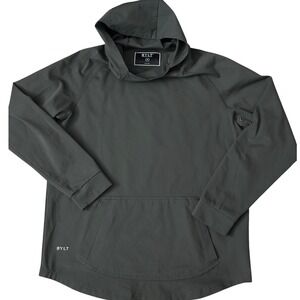 BYLT Elite Drop Cut Pullover Hoodie Men Size Medium Olive Green CC06